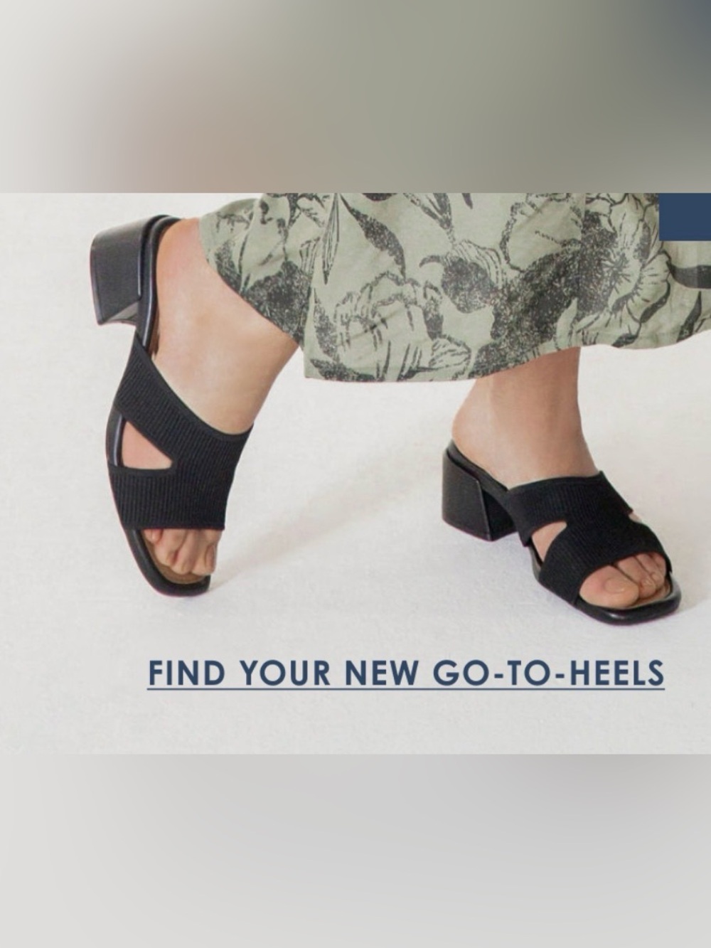 New Abella True Comfort Black Block Heel Sandals Size 8.5